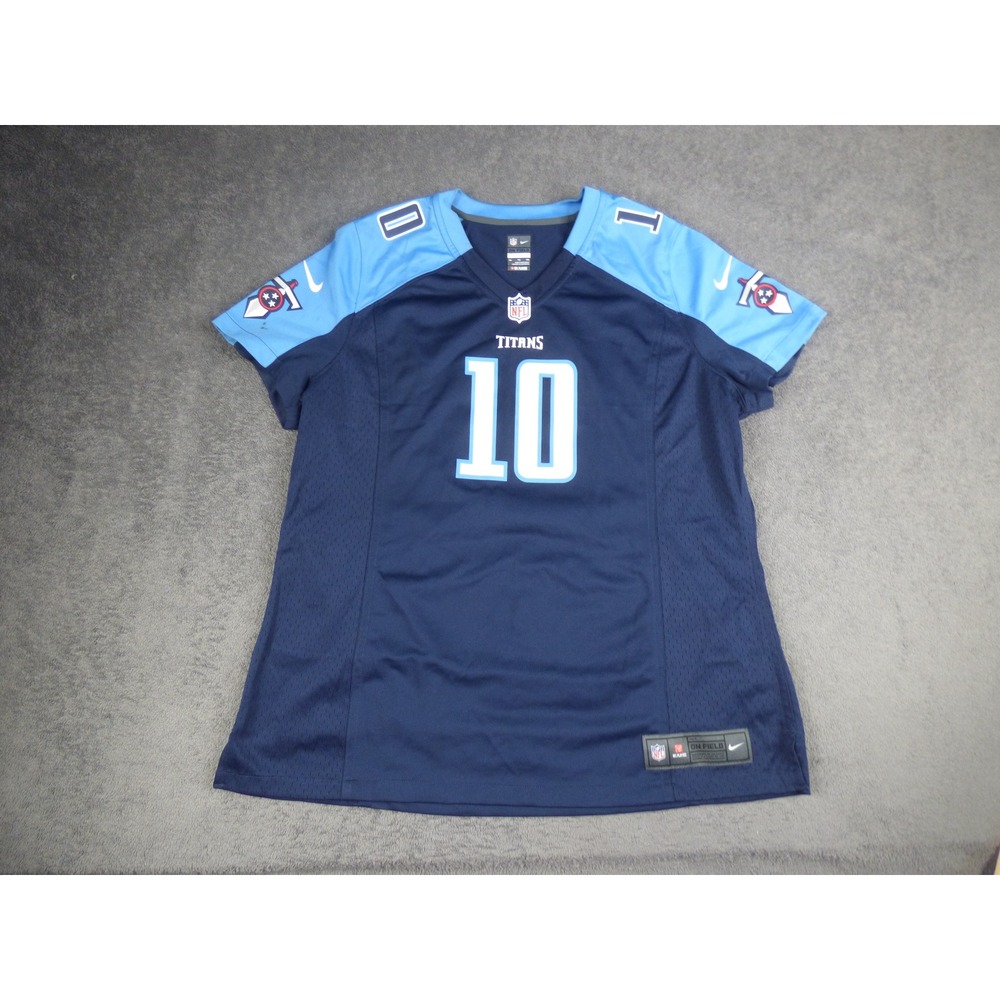 Nike Tennessee Titans Jake Locker 10 NFL Jersey Mens XXL Navy Blue Football